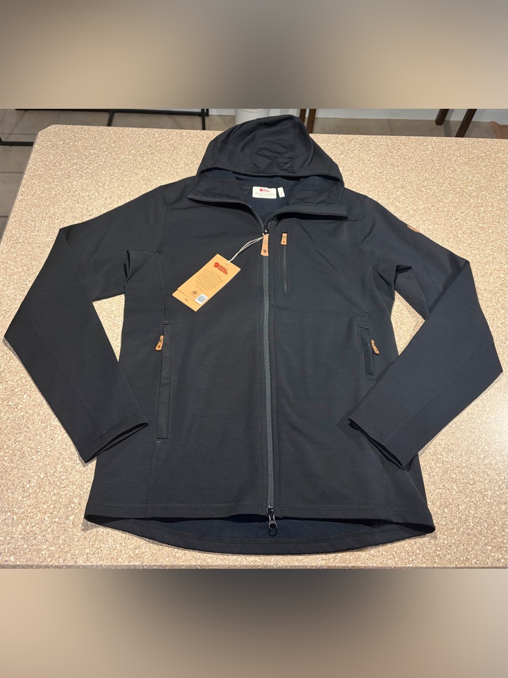 NWT Fjallraven G-1000 Keb Fleece Full Zip Hoodie Black Men’s Small/Medium $210